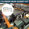 Black and tan gasket kit for cylinder head made for toyota 3k 4k engines shown from the back side