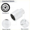 Chrome finished wheel lock lug nut cover with six pointed star design for antitheft key socket toyota use