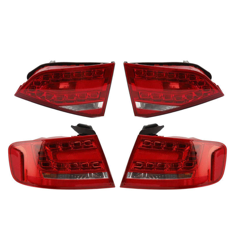 Audi A4 Outer+Inner Trunk 4pcs LED Tail Light Lamp (2009-2012)
