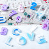 Alphabet Epoxy Resin Mold Letter Number Silicone Mould Keychain Tassel Pin Vise