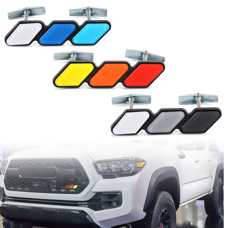Toyota Tacoma 4Runner Tundra Rav4 Highlander Generic Tri-color 3 Grille Badge emblem