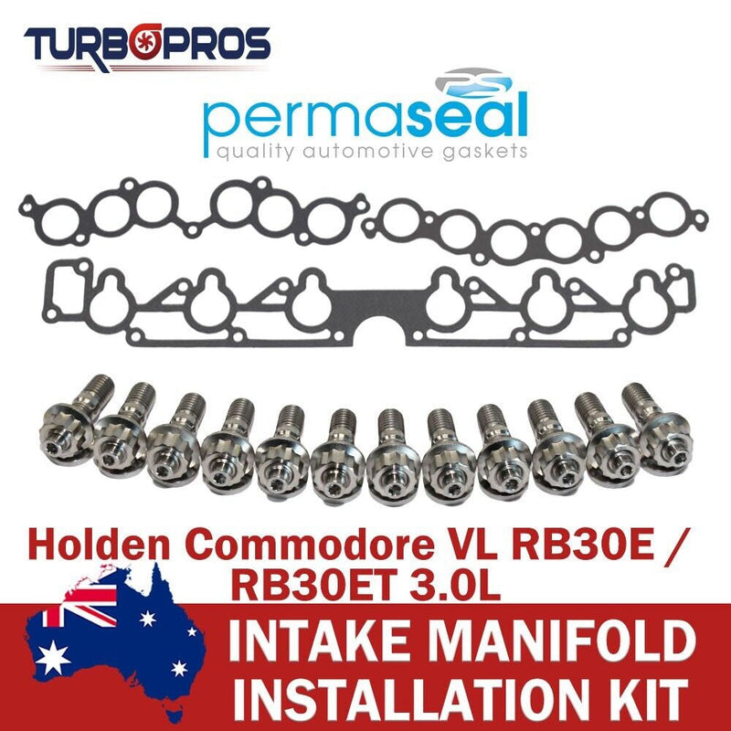 Holden Commodore VL 3.0L Permaseal Intake Manifold Titanium Stud&Gasket Kit