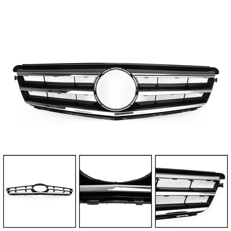 Mercedes C-Class W204 LED Black Chrome Front Grille (2008-2014)