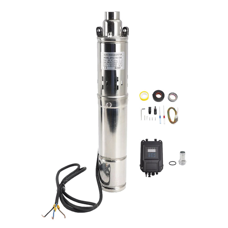 3in Deep Well Solar Bore Pump to suit 72V 1.2KW Submersible MPPT Screw Type — image 1