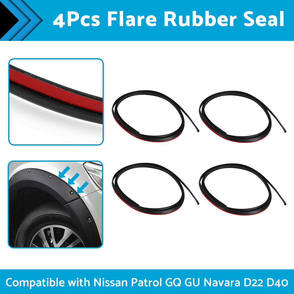 4Pcs Flare Rubber Seal Fits For Nissan Patrol GQ Y60 GU Y61 Y62 Navara D22 D40