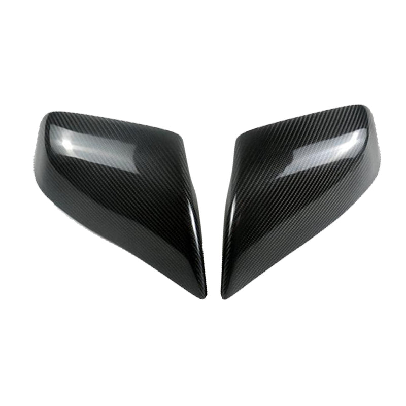 2x Real Carbon Fiber Side Mirror Cover Trim (Pair) to suit Tesla Model S — image 1