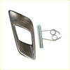 Dark chrome shiny chrome finished front left inner door handle trim insert with metal mounting hardware for ford ranger px