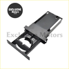Black plastic dash cup holder with integrated tray and circular cutouts for toyota land cruiser 80 series 1995-1996
