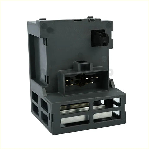 Back side of black plastic electrical connector housing with terminals for dash mounted headlight switch for chevy gmc