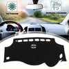 Black polyester dashboard cover with control cutouts and decorative pattern for toyota alphard 2008-2015