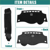 Black polyester dashboard cover with subtle white logo and control cutouts for toyota alphard 2008-2015
