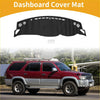 Black anti-slip dashboard cover mat for Toyota 86 2013-2016 with cutouts for air vents and steering wheel