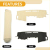 Beige and black fabric dashboard cover with rolled-up design for toyota hilux 150 series sr sr5 2005-2015