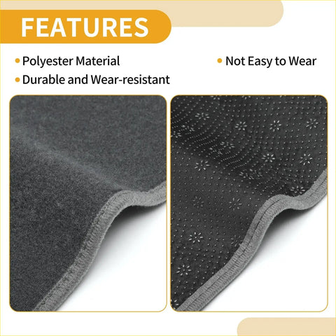 Dark gray polyester car floor mat with textured durable surface and reinforced edges for toyota hilux 150 series dashboard cover