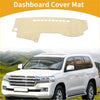 Beige dashboard cover mat for toyota land cruiser prado 120 2003-2009 designed to protect and enhance the dashboard