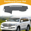 Black dashboard cover mat with cutouts for controls and vents for toyota land cruiser prado 120 2003-2009 gray