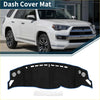 Black dashboard cover mat for toyota 86 zn6 2012 with blue trim and cutouts for controls sun protector pad