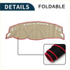 Beige foldable dashboard cover mat with red trim and reinforced edges for toyota 86 zn6 2012 sun protector pad