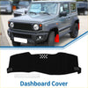 Black dashboard cover mat for toyota avalon 2005-2010 with perforated ventilation holes and adhesive strips