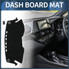 Black dashboard cover mat with white floral cutouts for toyota c-hr ngx50 2017-2024 adds style and protection