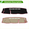 Black and beige dashboard cover mat with red trim for toyota hiace 2004 sun protector pad