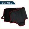 Black car floor mat with red trim and textured small white dots for toyota hiace h300 dashboard cover sun protector pad