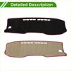 Black and beige dashboard cover mats with red trim for toyota hilux gun125 2017-2020 model