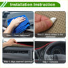 Red trim dashboard protector with adhesive backing for toyota hilux gun125 2017-2020 black red dashboard cover mat