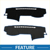 Black dashboard cover mat with blue trim and perforated texture for toyota land cruiser prado 2003-2009