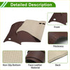 Brown and beige faux leather car floor mat with non slip textured bottom for toyota previa dashboard cover 2006 2019