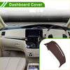 Brown dashboard cover mat for Toyota Previa 2006-2019 with sleek contoured design and subtle stitched detailing