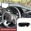 Black dashboard cover mat for Toyota Raize 2013-2020 with sleek contoured design and cutouts for instrument cluster