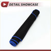 Black microfiber dashboard cover mat with blue stitched edges rolled neatly for toyota raize 2013-2020 sun protector pad
