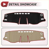 Black and beige dashboard cover mat for Toyota RAV4 2019-2021 with red trim and white floral embroidery sun protector