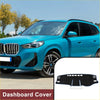 Black dashboard cover mat for toyota rav4 2019-2021 with floral cutouts white accents sun protector pad