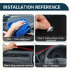 Blue microfiber cleaning cloth shown with dashboard cover mat for toyota rav4 2019-2024 with black red sticker