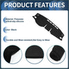 Black polyester dashboard cover mat with anti-slip silicone for durable sun protection in toyota rav4 2020-2024