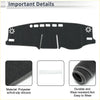 Black polyester dashboard cover mat with anti-slip silicone and flower cutouts for toyota rav4 xa50 2020-2024 gray
