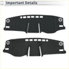 Black dashboard cover mat with white floral cutouts and textured surface for Toyota RAV4 XA50 2020-2024 sun protector gray