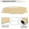 Beige polyester dashboard cover mat for toyota rav4 xa50 2020-2024 with anti-slip silicone edges and floral cutouts