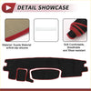 Black suede dashboard cover mat with red trim and anti-slip silicone edges for toyota roomy tank 2016-2020
