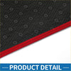 Black fabric dashboard cover mat for toyota sienna 2021-2024 with white starburst pattern and red stitched border