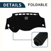Black foldable dashboard cover mat with subtle white logo and control cutouts for toyota vellfire alphard