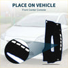 Black fabric car center console cover with white stitched trim and blue accent stitching for toyota prius 30 series