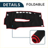Black and red foldable dashboard dash cover mat for Toyota Prius 30 series made of plush fabric for 2016-2023 models