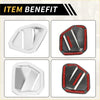 Silver and black hexagonal dashboard side air vent ac outlet cover trim with red trim for toyota tundra 2022-2024
