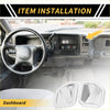 Silver metallic dashboard side air vent ac outlet cover trim for toyota tundra 2022-2024 vehicle installation