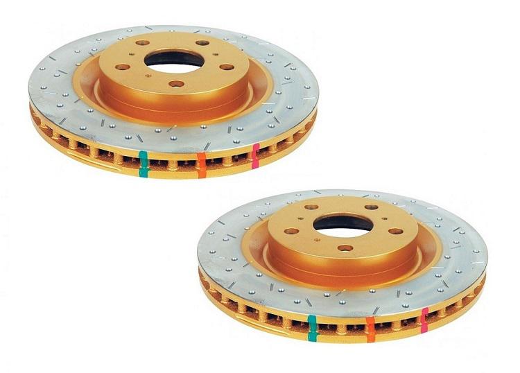 DBA HD 4000 Drilled Slotted Brake Rotor Pair Rear