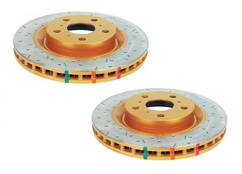 DBA HD 4000 Drilled Slotted Brake Rotor Pair 295.6mm