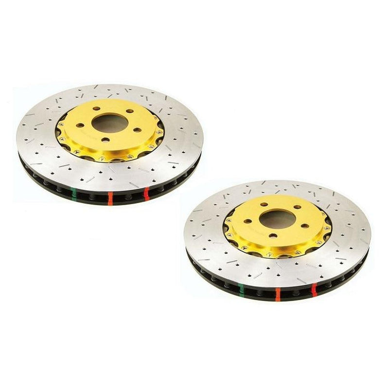 DBA T3 5000 Drilled Slotted 2Pc Brake Rotor Pair 300mm